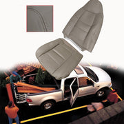 DURAFORCE Driver Bottom & Top Leather Seat Covers TAN For 2001 Ford F250 F350 F450 Lariat