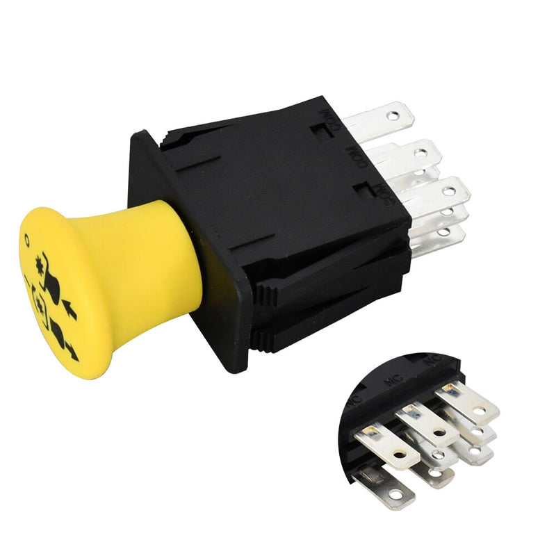 DURAFORCE 14VDC 10AMP 8PIN Clutch PTO Switch AM131966 for John Deere Lawn Mower Tractors