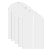 DURAFORCE 5Pcs Garment Bag Travel Suit Dress Storage Clear Cover Full Zipper Coat Carrier