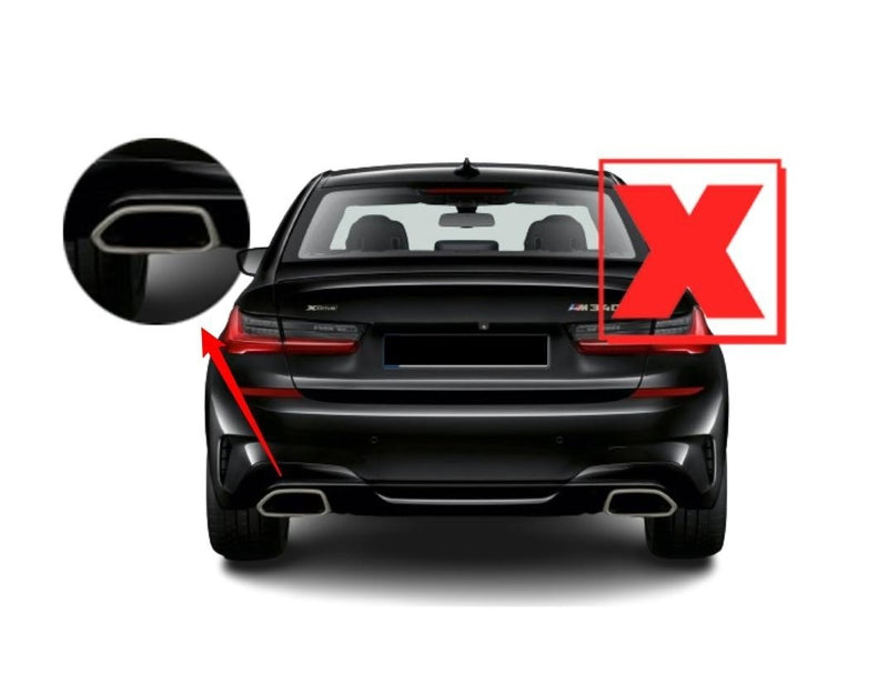 DURAFORCE Gloss Black Rear Diffuser For BMW 330e xDrive 2022 Base Sedan 4-Door L4 2.0L