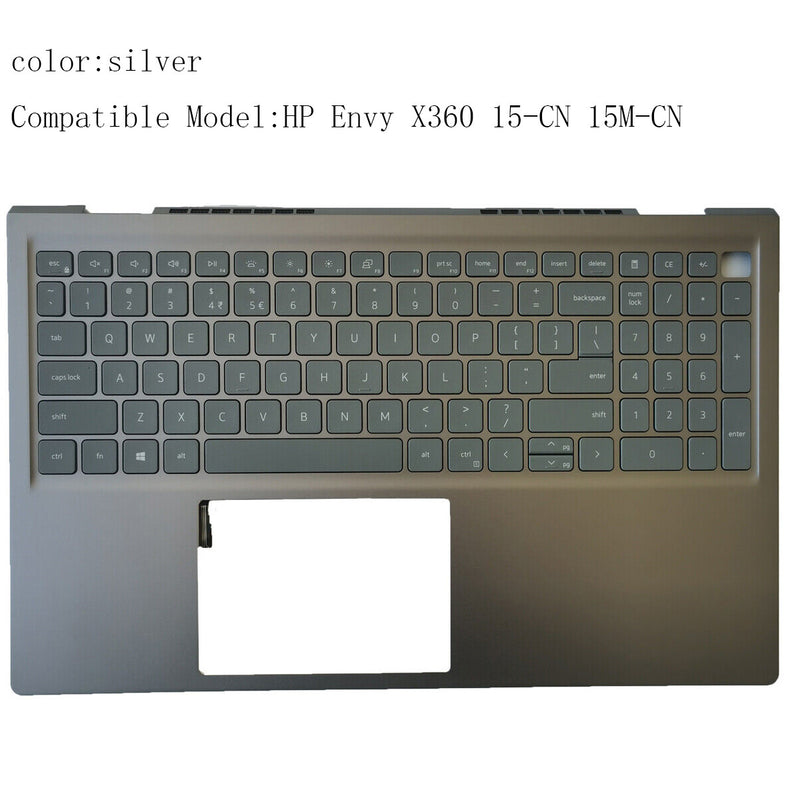 DURAFORCE New Palmrest Cover Backlit Keyboard 06P0TG For Dell Inspiron 15Pro 5510 5515 USA