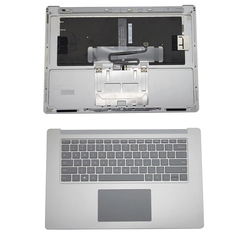 DURAFORCE New Silver Palmrest Keyboard Touchpad For Microsoft Surface Laptop 3 15" 1873 US