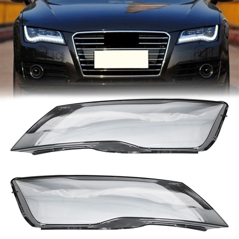 DURAFORCE For 2012-2015 Audi A7 S7 RS7 Left & Right Front Headlights Headlamps Lens Covers