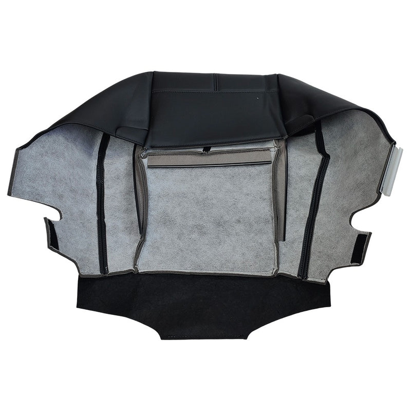 DURAFORCE For 2007-13 Chevy Silverado 1500 2500 HD Driver Bottom Leather Seat Cover Black