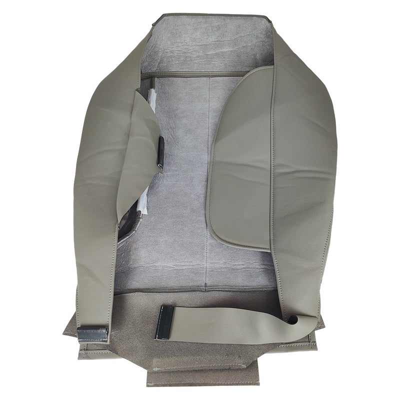 DURAFORCE Passenger Side Bottom Leather Seat Cover Gray For 2002-2005 Dodge Ram 1500 SLT