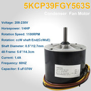 DURAFORCE 3S047 Carrier 1/4 HP, 1100 RPM, 208-230 V Condenser Fan Motor for 5KCP39FGU997AS