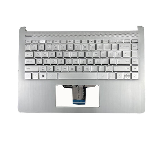 DURAFORCE Silver Palmrest Keyboard For HP 14-DQ 14-FQ0110WM 14s-dq 14s-fq 14-FQ L88200-001