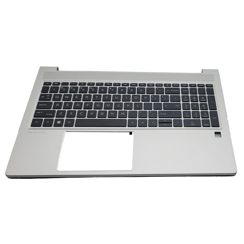 DURAFORCE New Palmrest For HP ProBook 650 655 G8 Backlit Keyboard M49545-001 Silver 15.6in