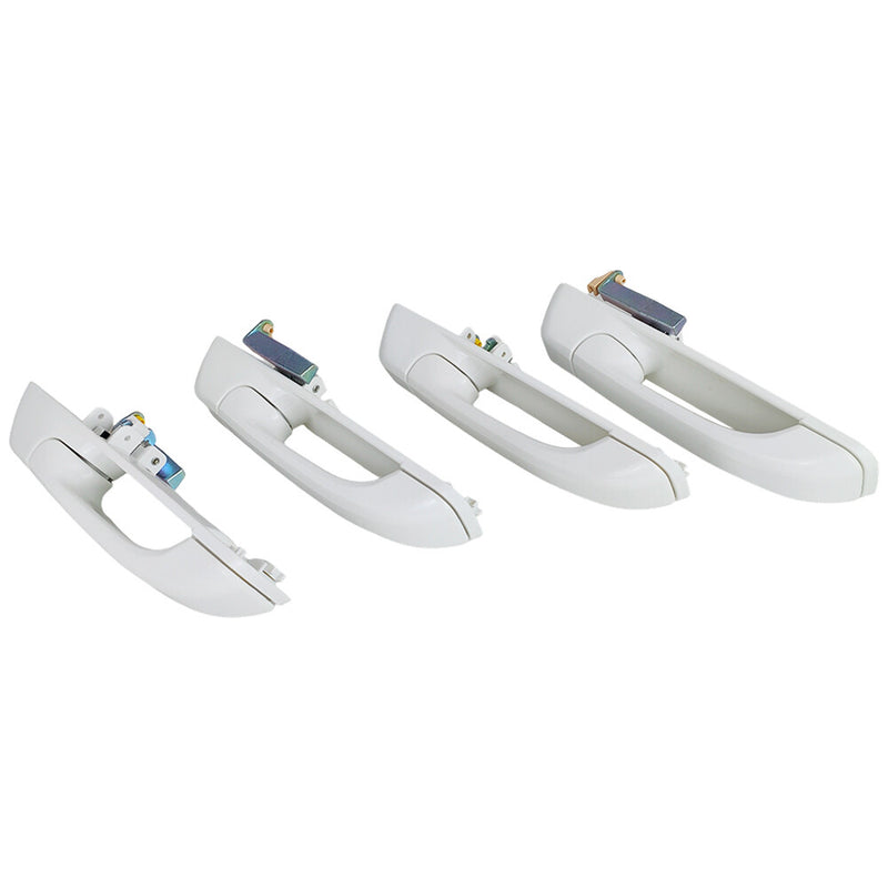 DURAFORCE Set of 4 Bright White Door Handles For Dodge Ram 1500 2500 3500 2012-2018