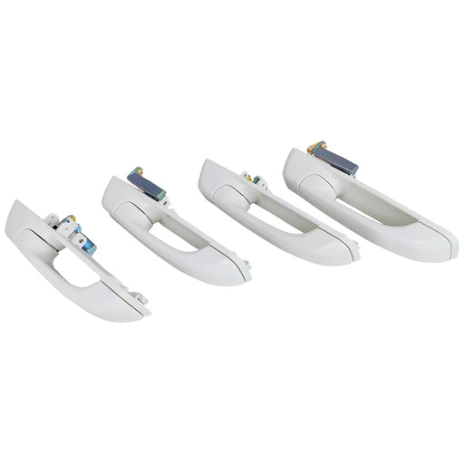 DURAFORCE Set of 4 Bright White Door Handles For Dodge Ram 1500 2500 3500 2012-2018