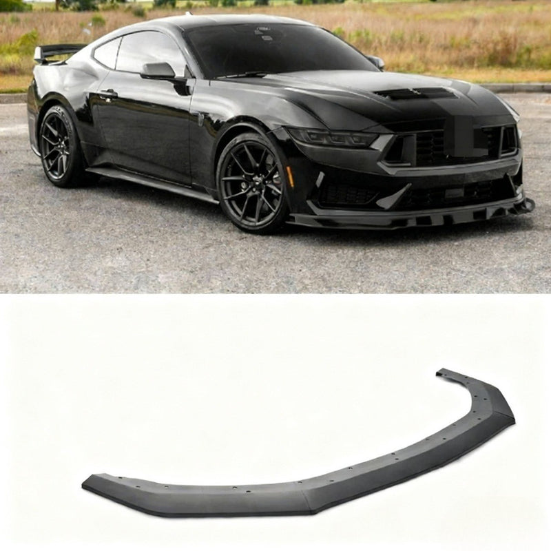 DURAFORCE For 24-25 Ford Mustang G-Style Unpainted Black Front Bumper Lip Body Kit Spoiler