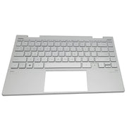 DURAFORCE For HP Envy X360 13-BD 13M-BD 13-AY Palmrest Backlit Keyboard Silver M82698-001