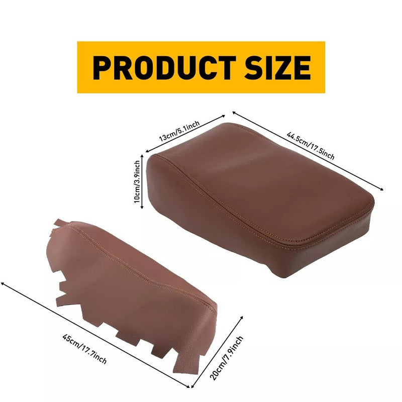 DURAFORCE For Toyota Avalon 2013 2014-2018 Console Lid Armrest & Door Panel Cover Brown