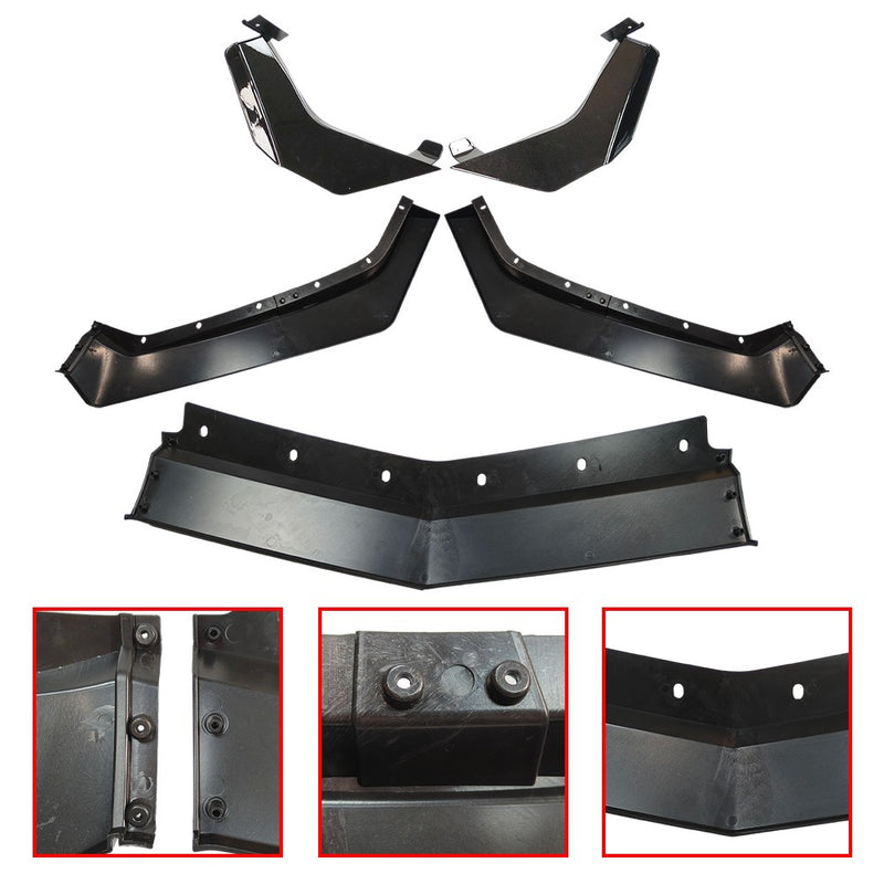 DURAFORCE For Corvette C8 Z51 STG 2020-2024 Gloss Black Front Bumper Lip Splitter