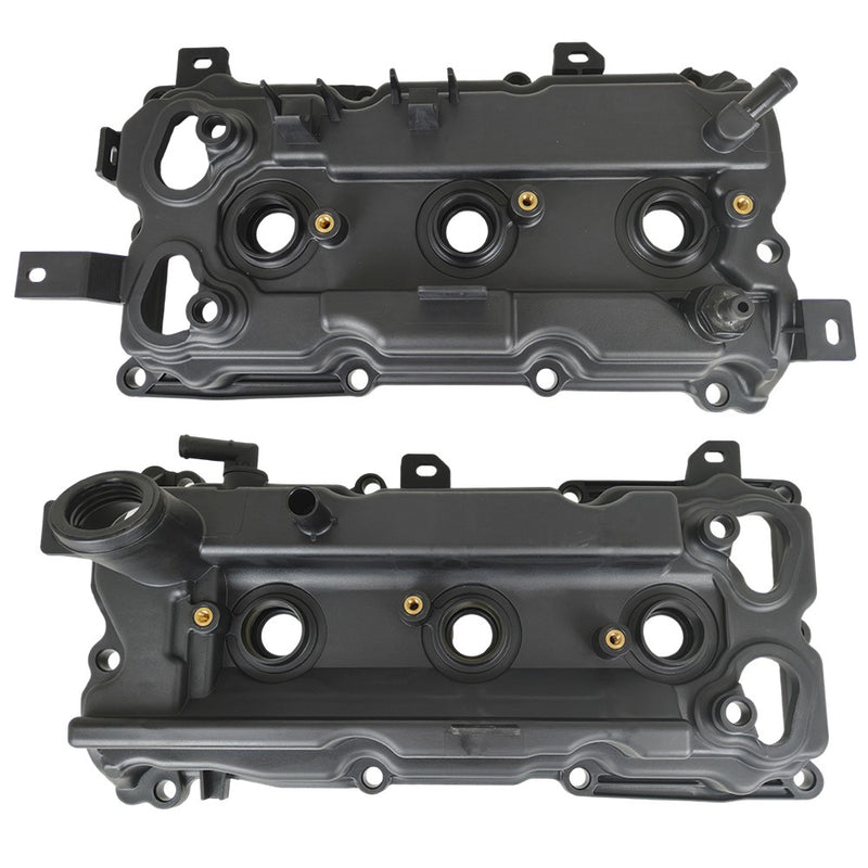 DURAFORCE 2PCS LH & RH Valve Cover Set w/ Gasket & Bolts & Cap For 2011-2012 Infiniti G25