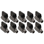 DURAFORCE 10x Mini 1/4" Male 1/4 Inch Female NPT Brass Ball Shut Off Valve Water Air Fluid