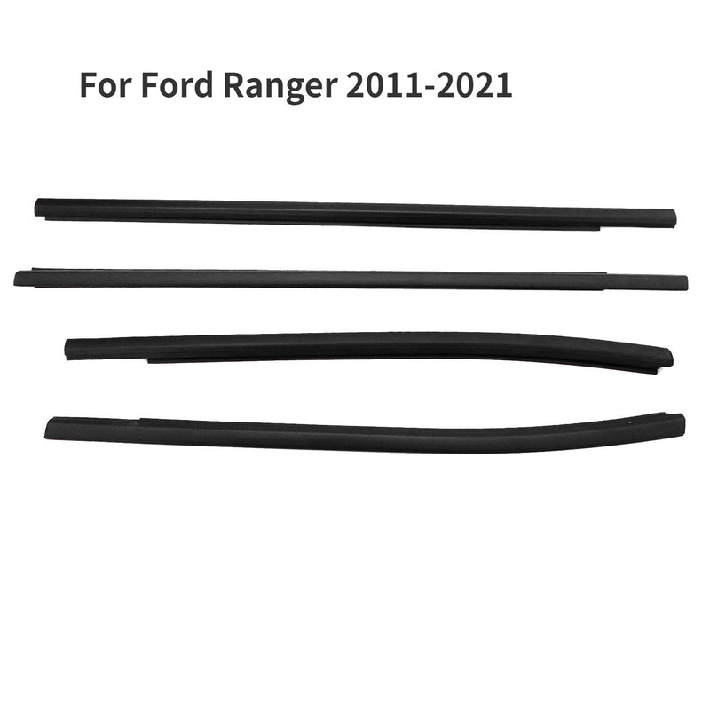 DURAFORCE Weatherstrip Rubber Seal Set of 4 For Ford Ranger 2021 XLT Crew Cab Pickup