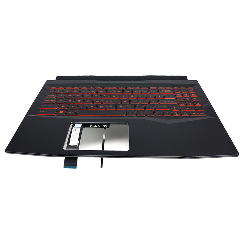 DURAFORCE New Palmrest Red Backlit Keyboard For MSI GL66 11UGK MS-1581 MS-1582 1583 15.6in