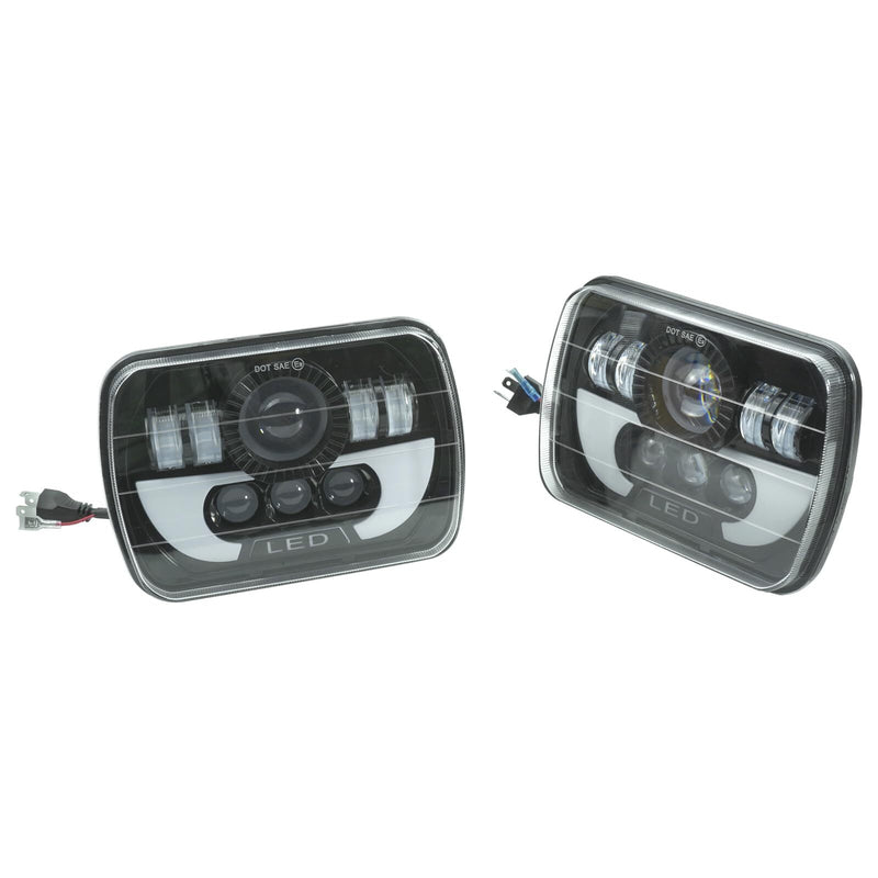 DURAFORCE Headlamp Projector Kit High/Low Sealed Beam w/DRL Super Bright 12000lm