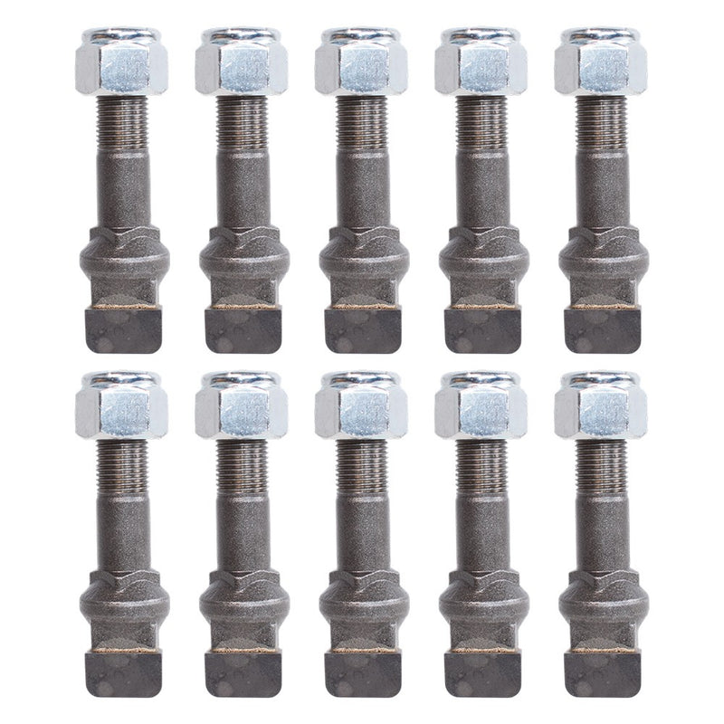 DURAFORCE 10 Pack For Carlton Long Side Offset Stump Grinder Teeth With Nut 00450130