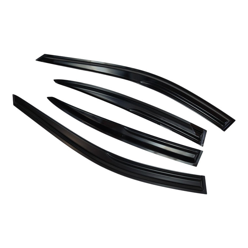 DURAFORCE Window Visor Vent Rain Shades Guards Deflectors For 04-08 Acura TL Sedan Black