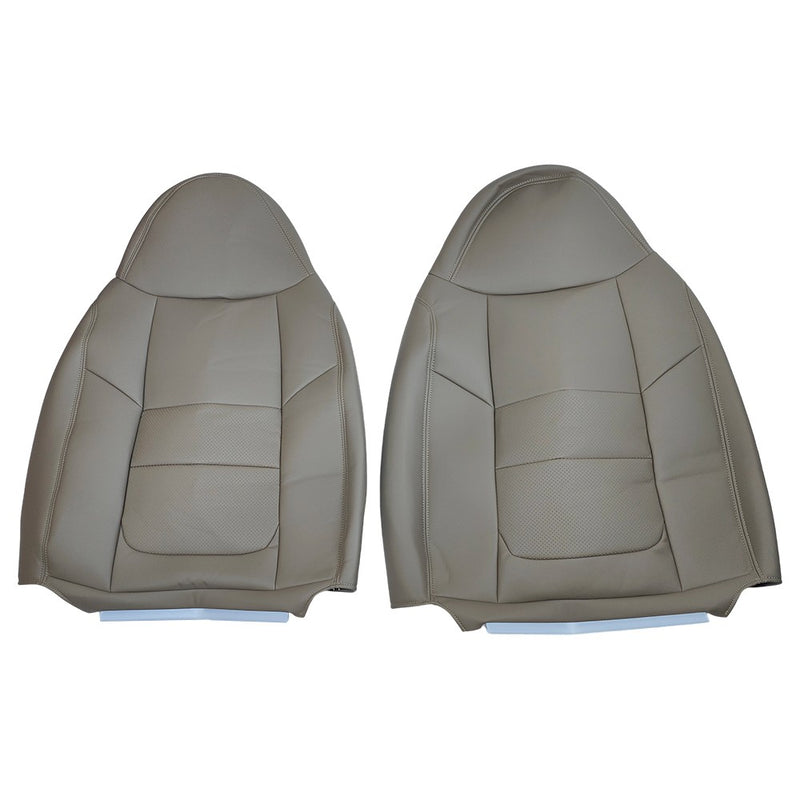 DURAFORCE Front Both Side Bottom Top Leather Seat Cover TAN For 2001 Ford F250 F350 Lariat