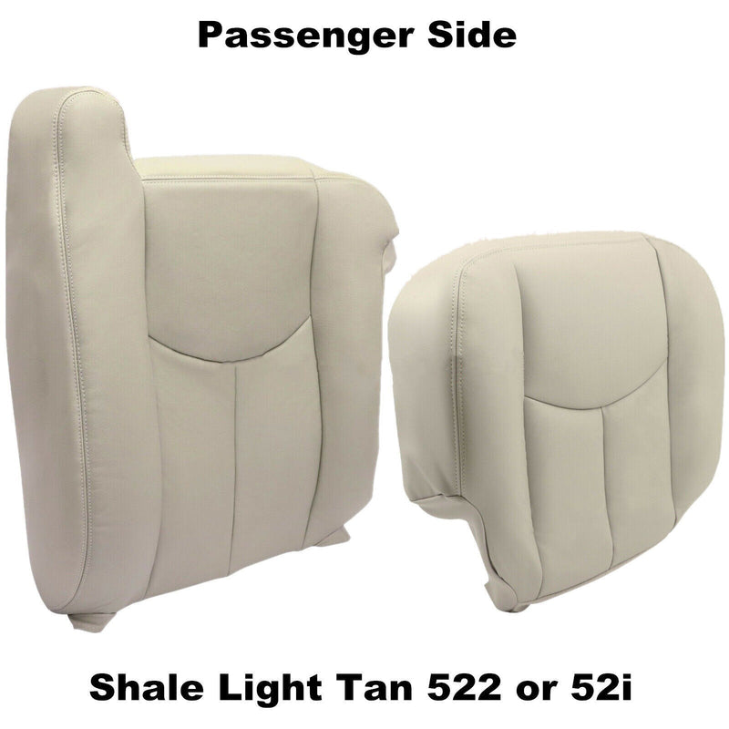 Passenger Bottom Top Leather Seat Covers for 2003 2006 for Chevy Tahoe