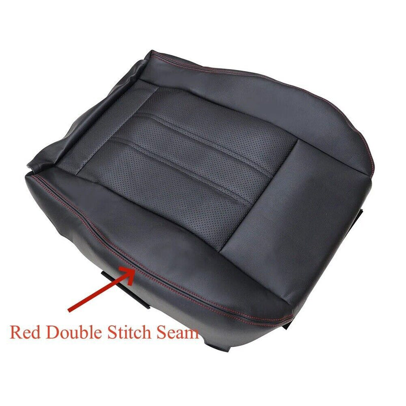 DURAFORCE Driver Bottom Leather Seat Cover Red Seam For 2008-2020 Dodge Grand Caravan