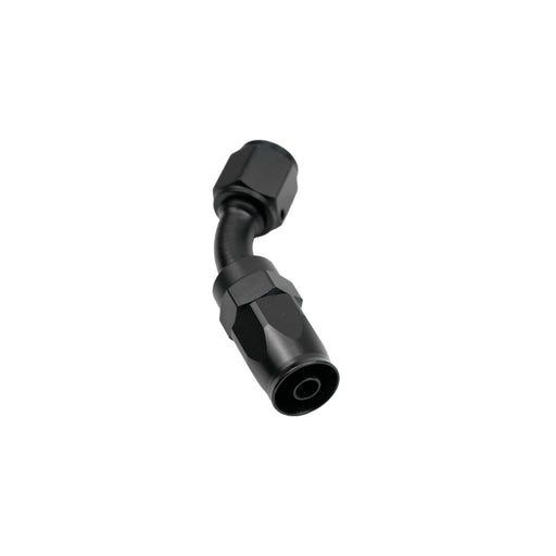 DURAFORCE 45 Degree Swivel 10AN Hose End Fitting CPE Braided Fuel Oil Line Aluminum Black