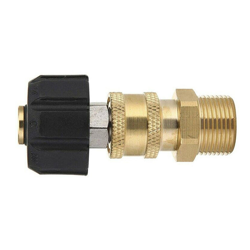 DURAFORCE Pressure Washer Hose Connector Adapter Set Quick Connect M22 to 1/4" Gun to Wand