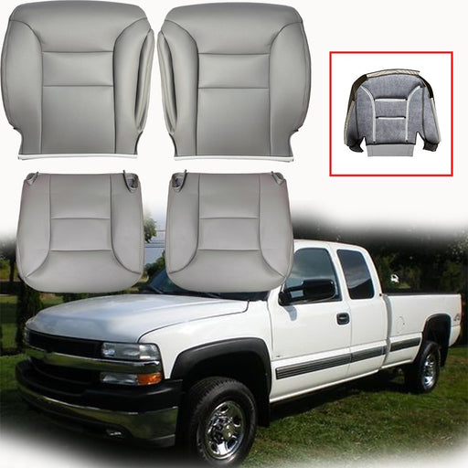 DURAFORCE For 1995 1996 1997 1998 1999 Chevy Tahoe Suburban Leather Seat Covers Gray