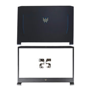 DURAFORCE 15.6" Lid Back Cover+ Bezel+ Hinges For Acer Predator Helios 300 PH315-53 -54 US