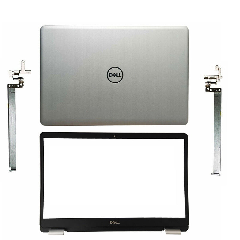 DURAFORCE New For Dell Inspiron 15 5584 Top Back Cover 0GYCJR Silver & Front Bezel Hinges