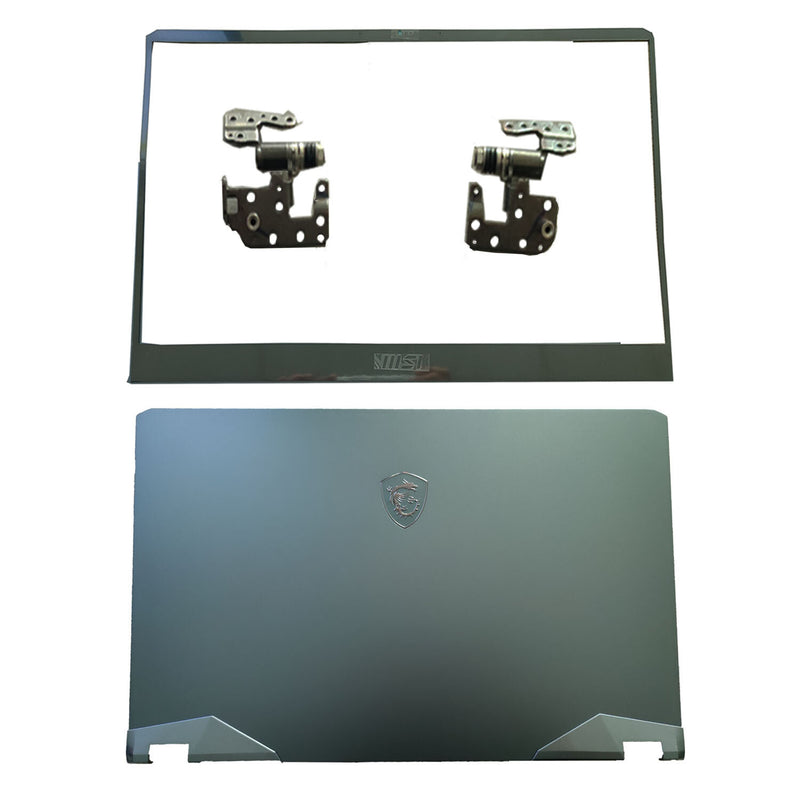 DURAFORCE New Gray Blue Top Back Cover+Bezel+Hinges For MSI GE76 Raider 10SGS SFS MS-17K1