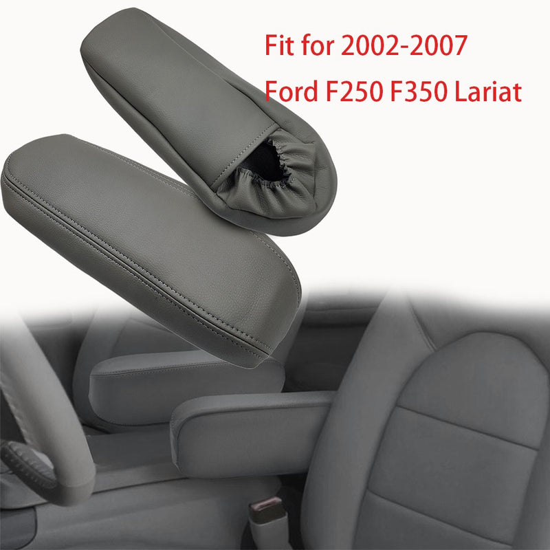 DURAFORCE For 2002-2007 Ford F250 F350 Super Duty Lariat Leather Seat Armrest Cover 2Pcs