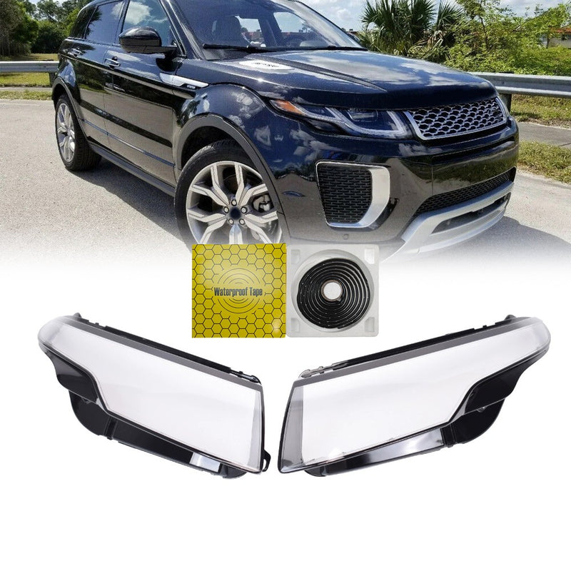 DURAFORCE Pair Fits For 2012-2019 Land Rover Range Rover Evoque Headlight Lens Cover New