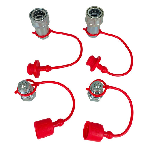 DURAFORCE 1/2" Ag Hydraulic Quick Connect Couplers Coupling Poppet For Pioneer Style 2Sets