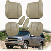 DURAFORCE For 2003 - 2006 Chevy Tahoe GMC Yukon Driver & Passenger Leather Seat Cover Tan