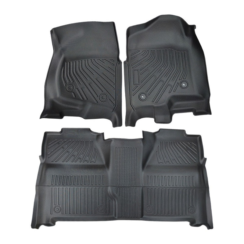 DURAFORCE Floor Mats Liner TPE Fit for 07-13 Silverado/Sierra 1500 and 07-14 2500/3500
