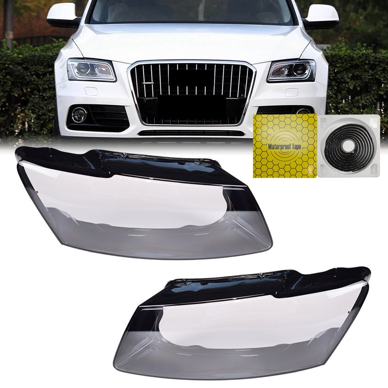 DURAFORCE Headlight Headlamp Lens Cover For Audi Q5 2013 2014 2015 2016 2017 Left & Right