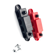 DURAFORCE New Red & Black 5/16" 4 Stud Power Distribution Block -BUSBAR- With Cover