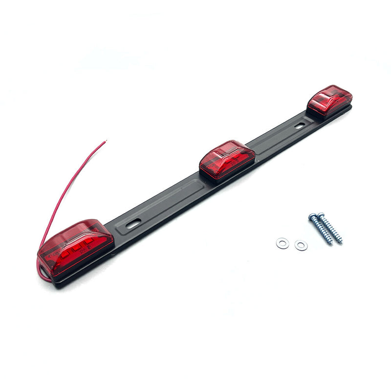 DURAFORCE Truck Trailer Tail Lights Red LED Stainless Rear Clearance ID Marker Light Bar