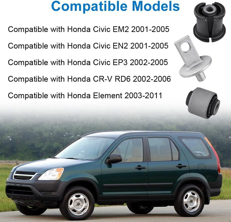 2set Rear Control Trailing Arm Axle Bushings for Honda CRV 2002 2006