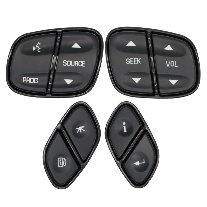 DURAFORCE 4Pcs For Chevy Silverado 1500 GMC Sierra Steering Wheel Switch Control Buttons