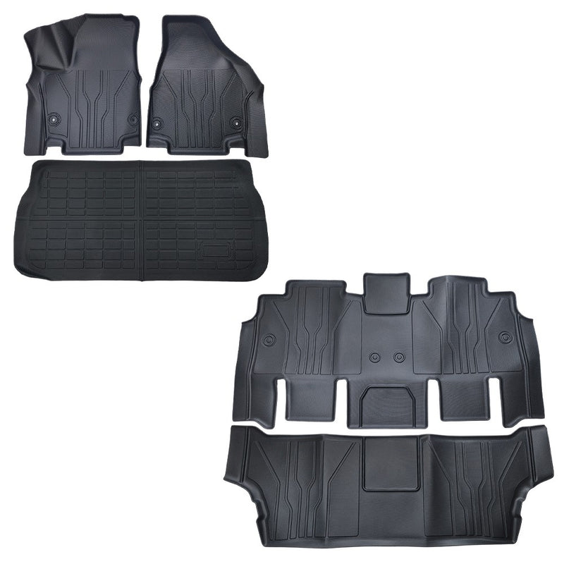 DURAFORCE For 2017-2025 Chrysler Pacifica/Voyager Floor Mats + Cargo Liner All Weather