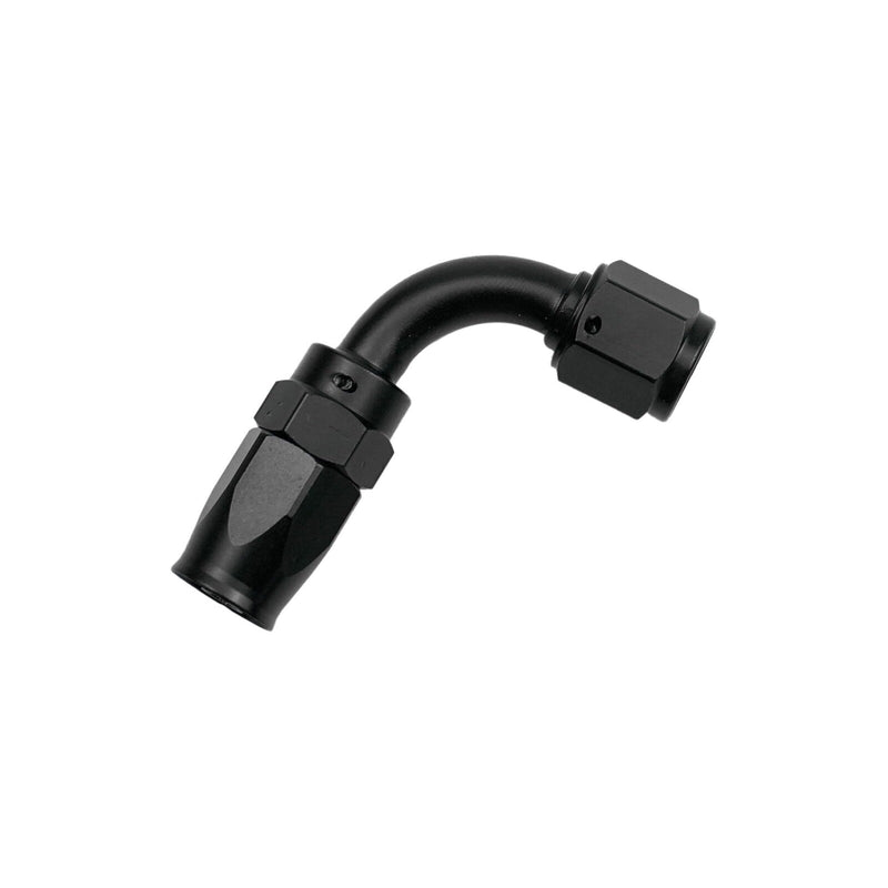 DURAFORCE 90 Degree Swivel 6AN Hose End Fitting Aluminum Black