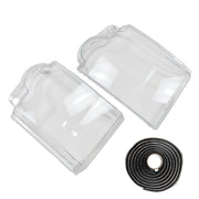 DURAFORCE Headlight Lens Cover Clear For Land Rover Discovery 3 LR3 2005-2009 With Glue