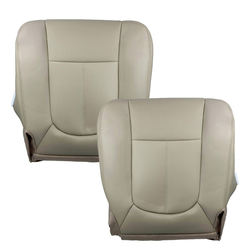 DURAFORCE For 2011-2016 Ford F250 Lariat Driver&Passenger Bottom Leather Seat Cover Tan