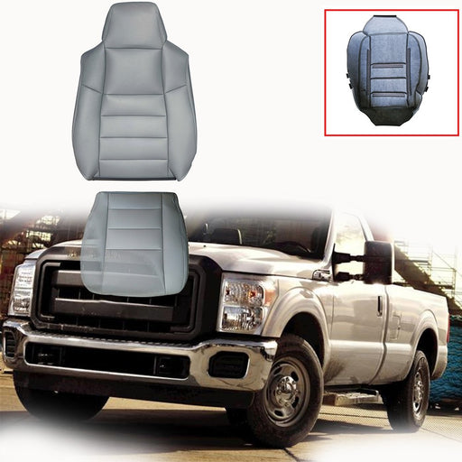 DURAFORCE For Ford F250 F350 Super Duty 2002-2007 Driver Side Leather Seat Cover Gray