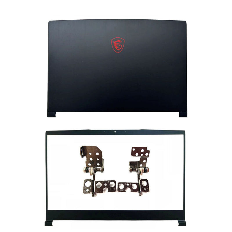 DURAFORCE For MSI GF65 Thin 9SD 9SE MS-16W1 MS-16W2 Back Cover & Front Bezel Hinges 15.6"